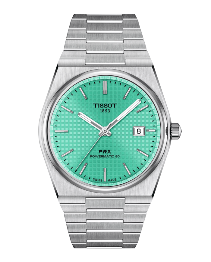 Tissot PRX Powermatic 80 de 40 mm en acero esfera verde claro Ref T137.407.11.091.01