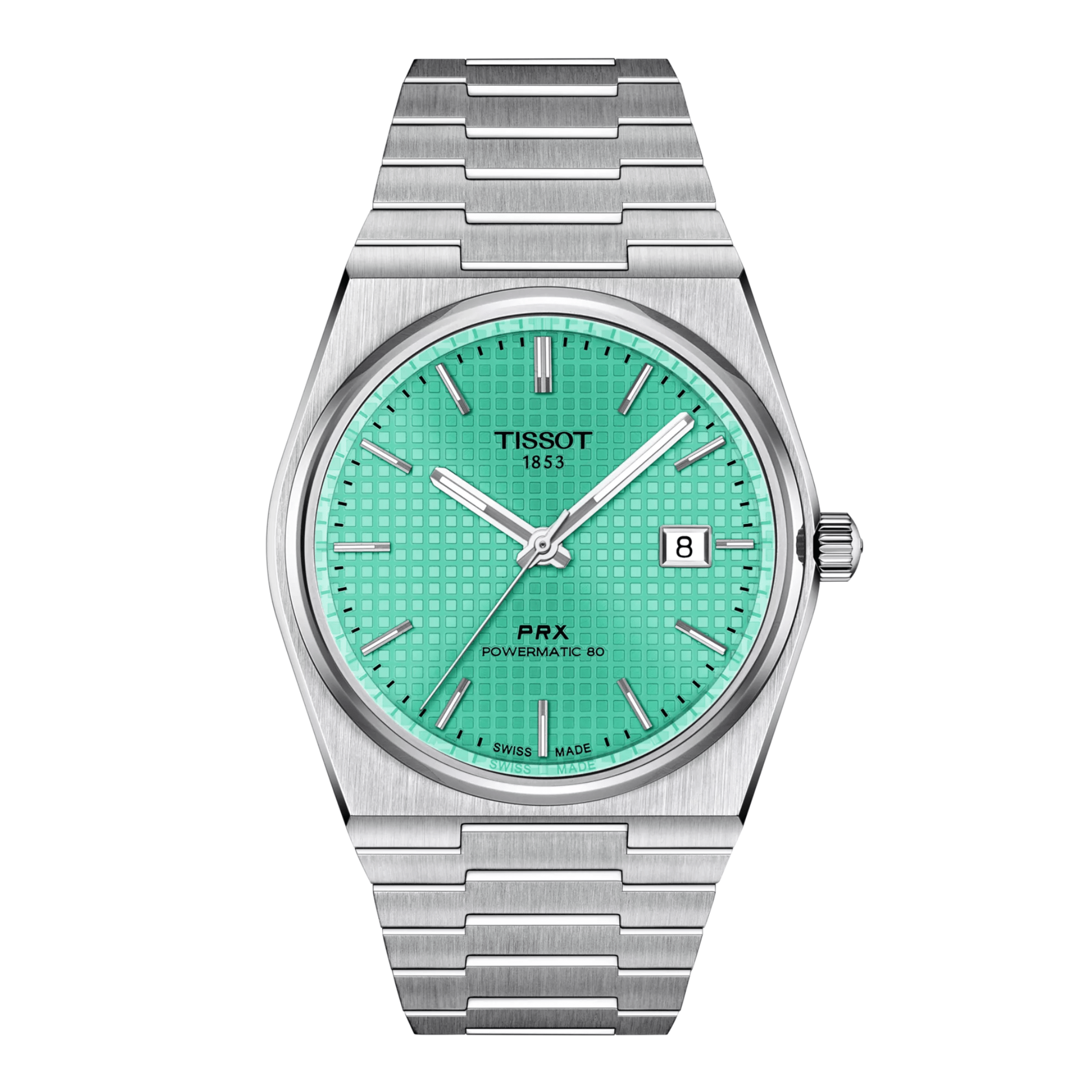 Tissot PRX Powermatic 80 de 40 mm en acero esfera verde claro Ref T137.407.11.091.01