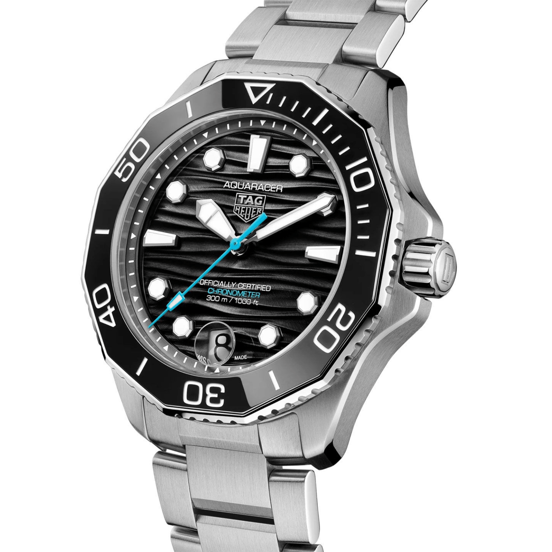 Tag Heuer Aquaracer Professional 300 Date 42 mm Ref WBP5110.BA0013 esfera negra
