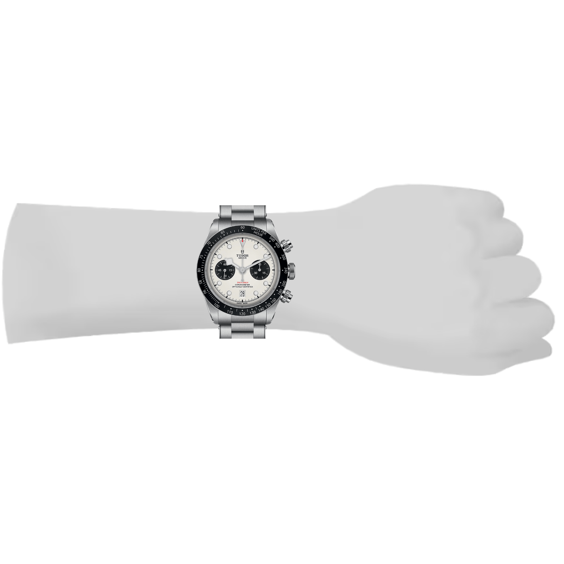 Tudor Black Bay Chrono 41 mm Panda Ref M79360N-0012 brazalete de 3 eslabones