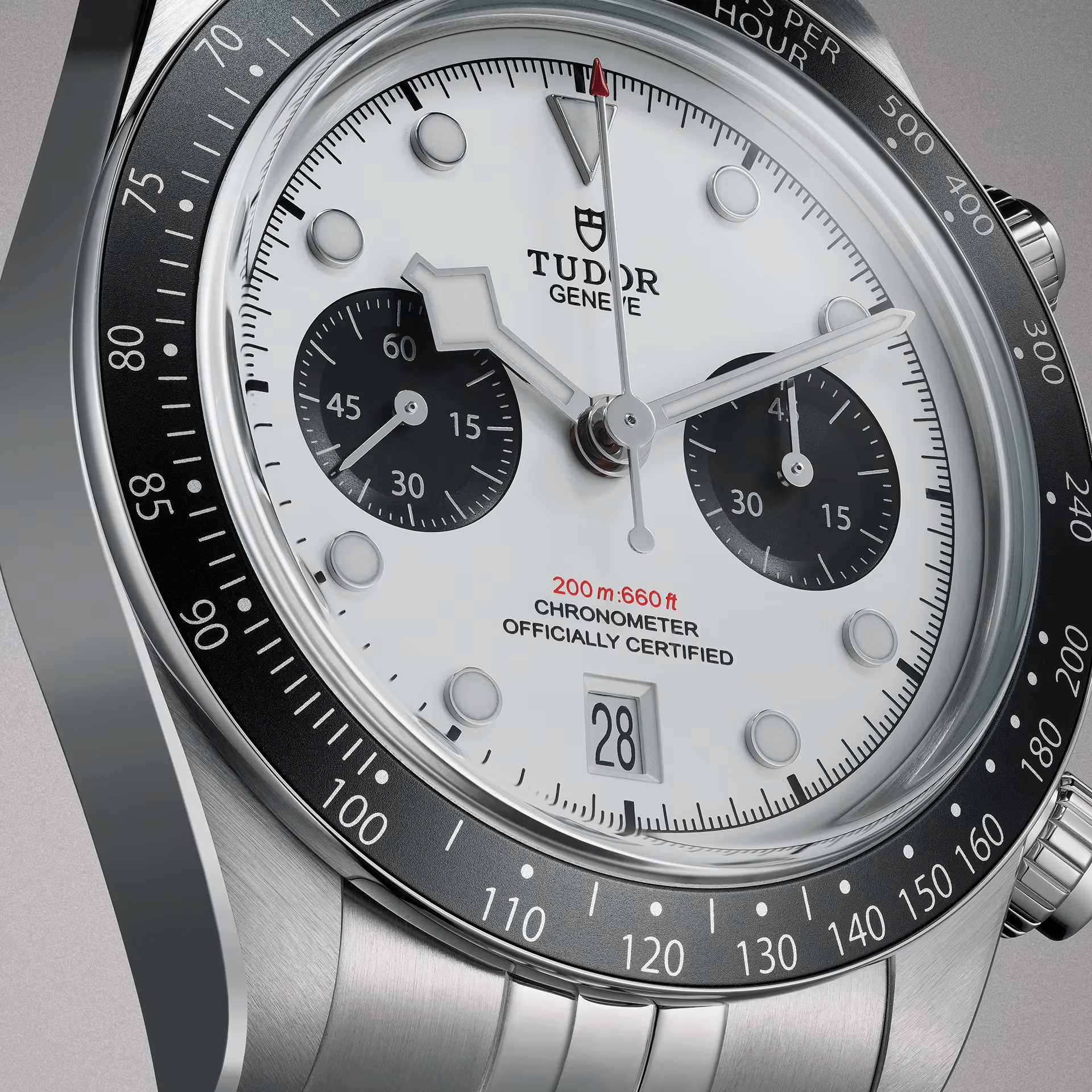 Tudor Black Bay Chrono 41 mm Panda Ref M79360N-0012 brazalete de 3 eslabones