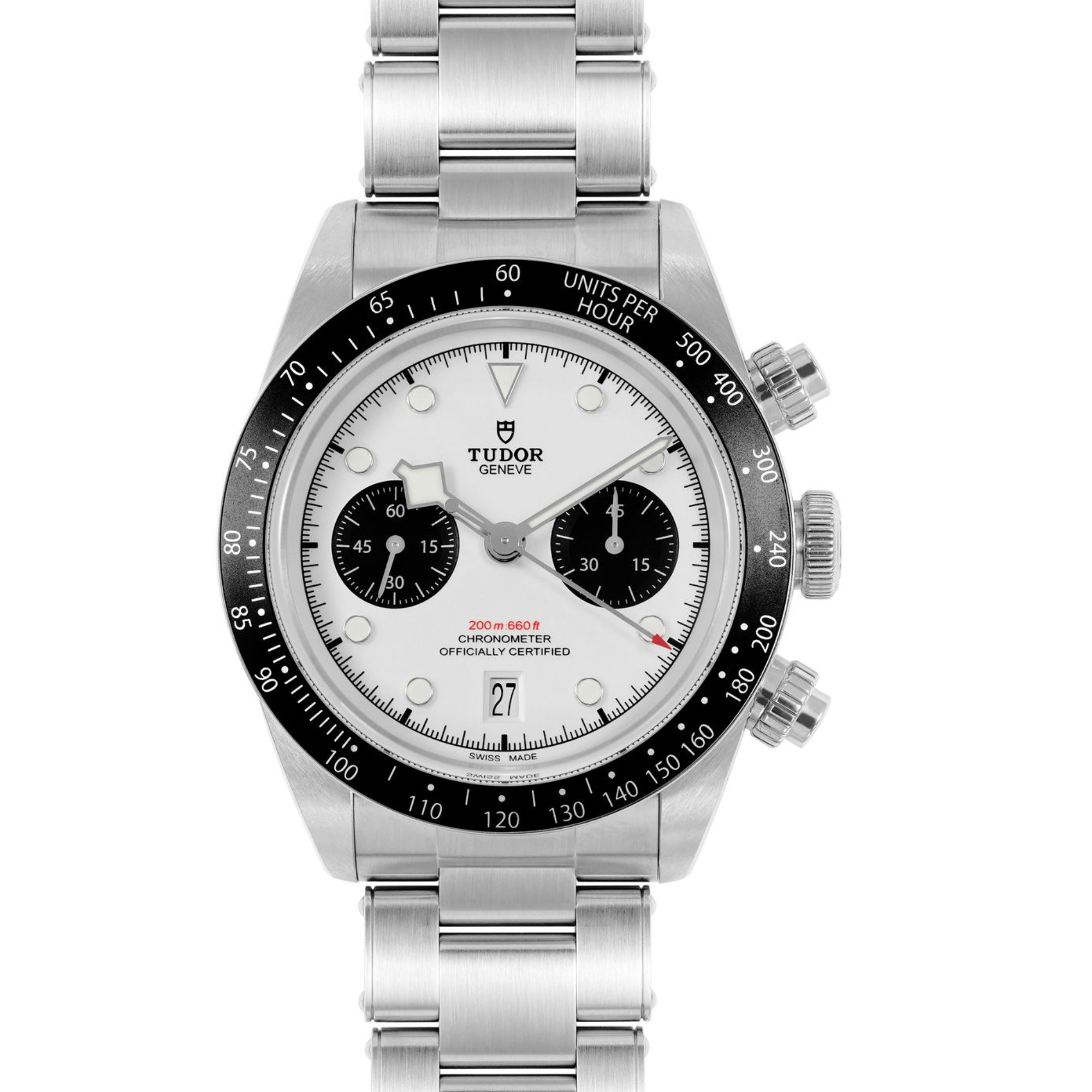 Tudor Black Bay Chrono 41 mm Panda Ref M79360N-0012 brazalete de 3 eslabones