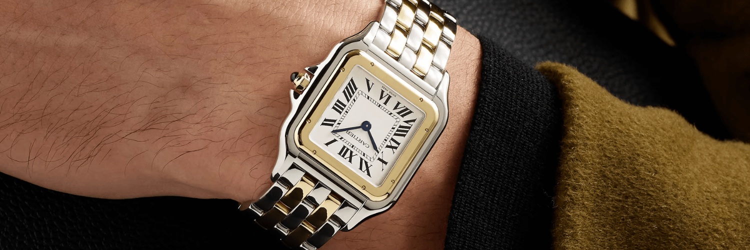 Panthère de Cartier grande acero y oro 42x31mm Ref W2PN0016