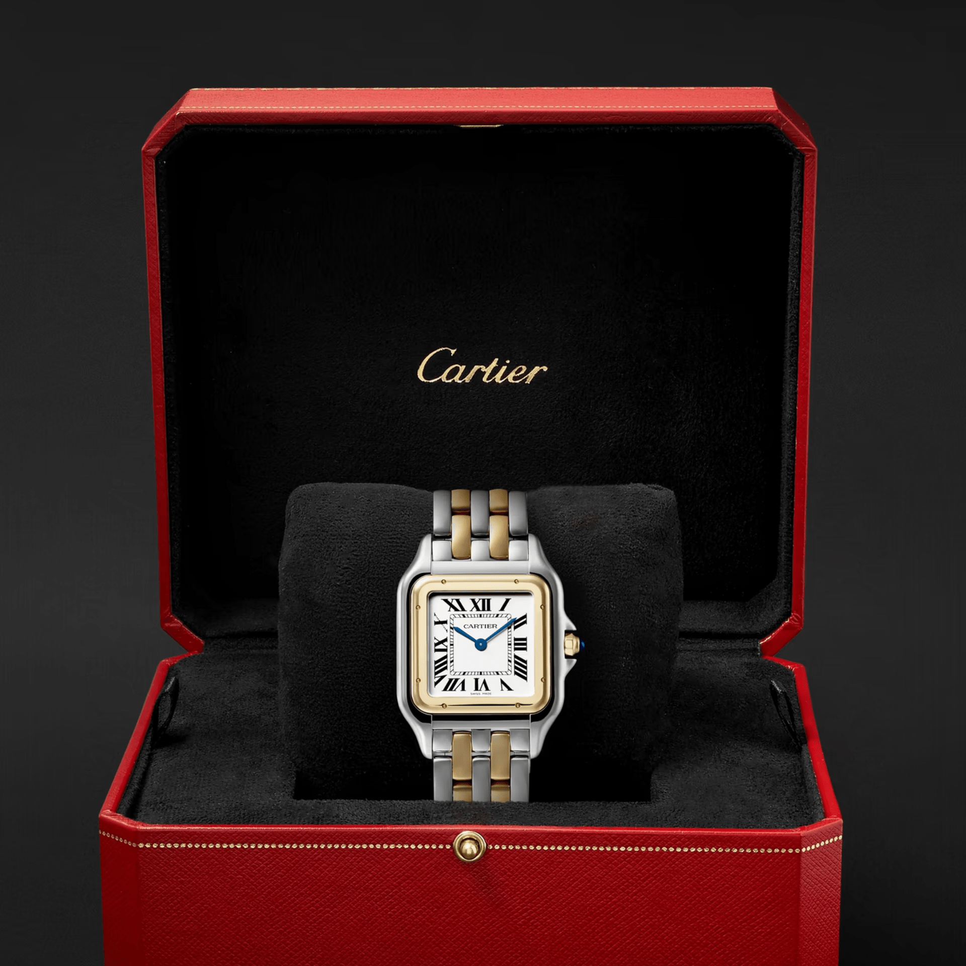 Panthère de Cartier grande acero y oro 42x31mm Ref W2PN0016