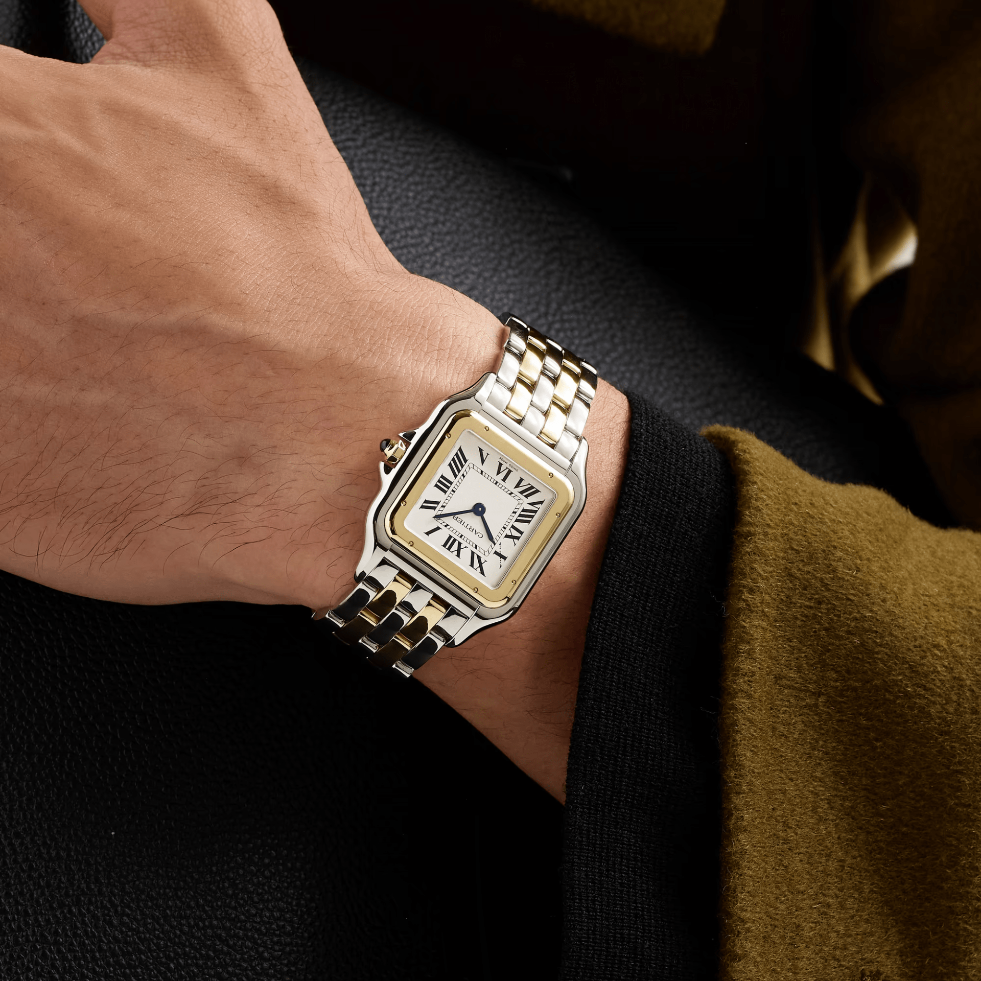 Panthère de Cartier grande acero y oro 42x31mm Ref W2PN0016