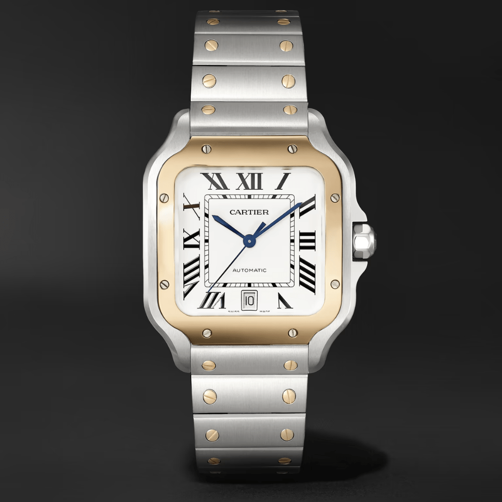 Cartier Santos acero y oro amarillo grande W2SA0009