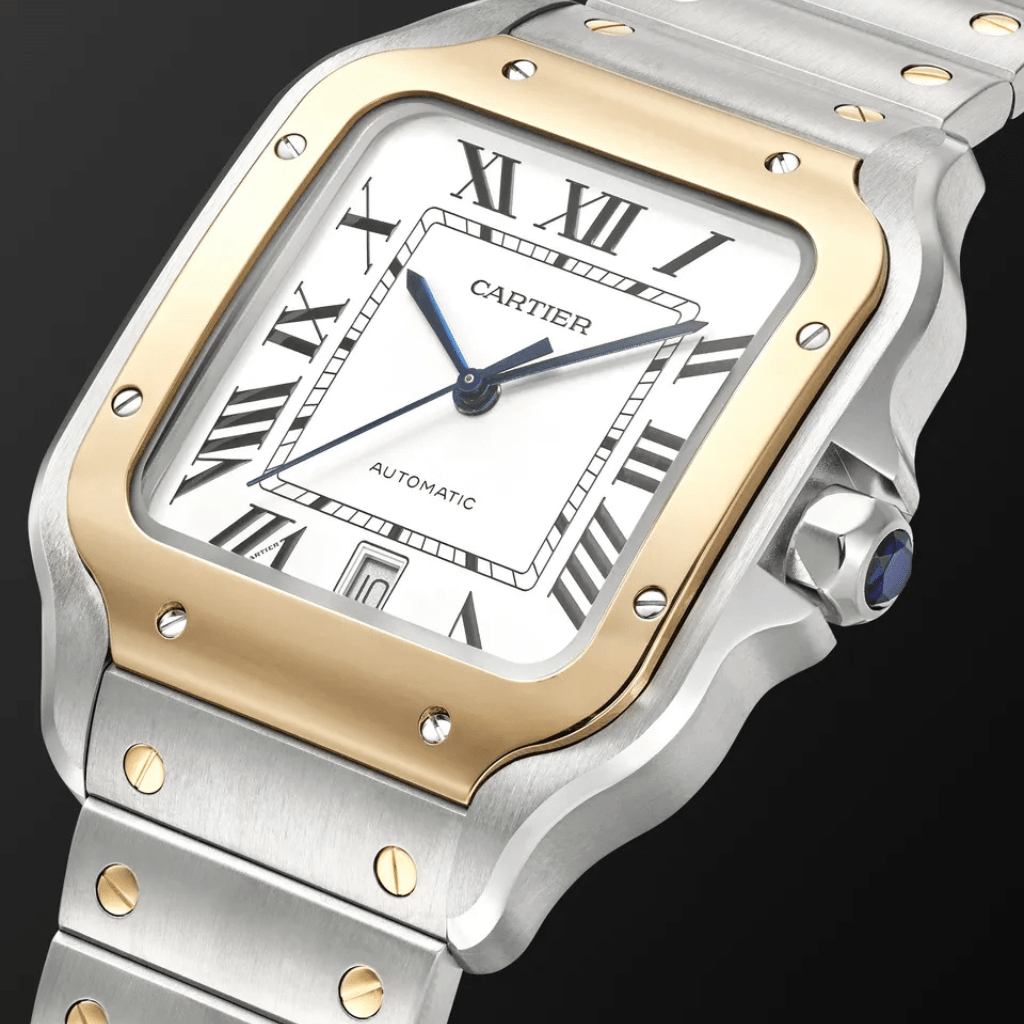 Cartier Santos acero y oro amarillo grande W2SA0009