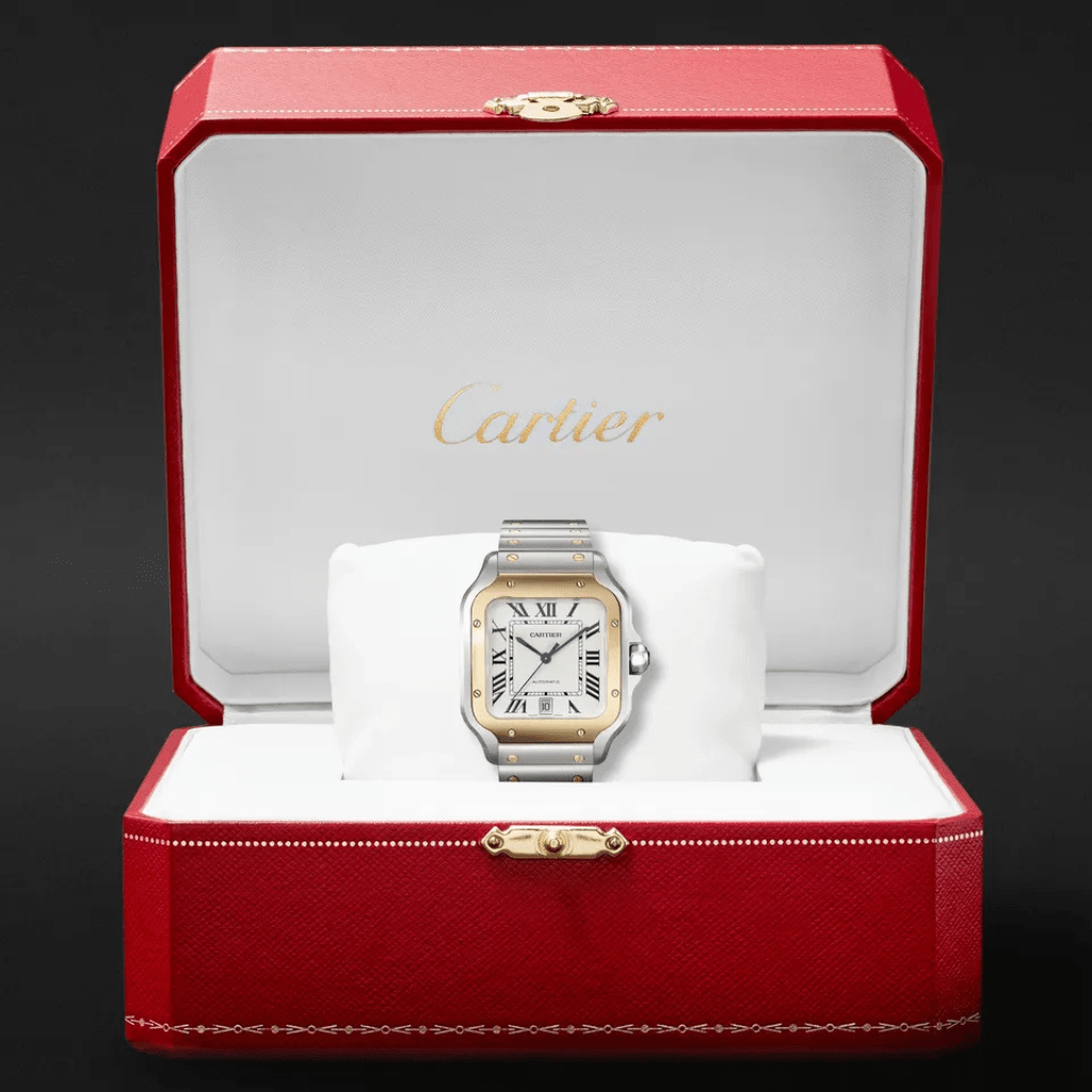 Cartier Santos acero y oro amarillo grande W2SA0009