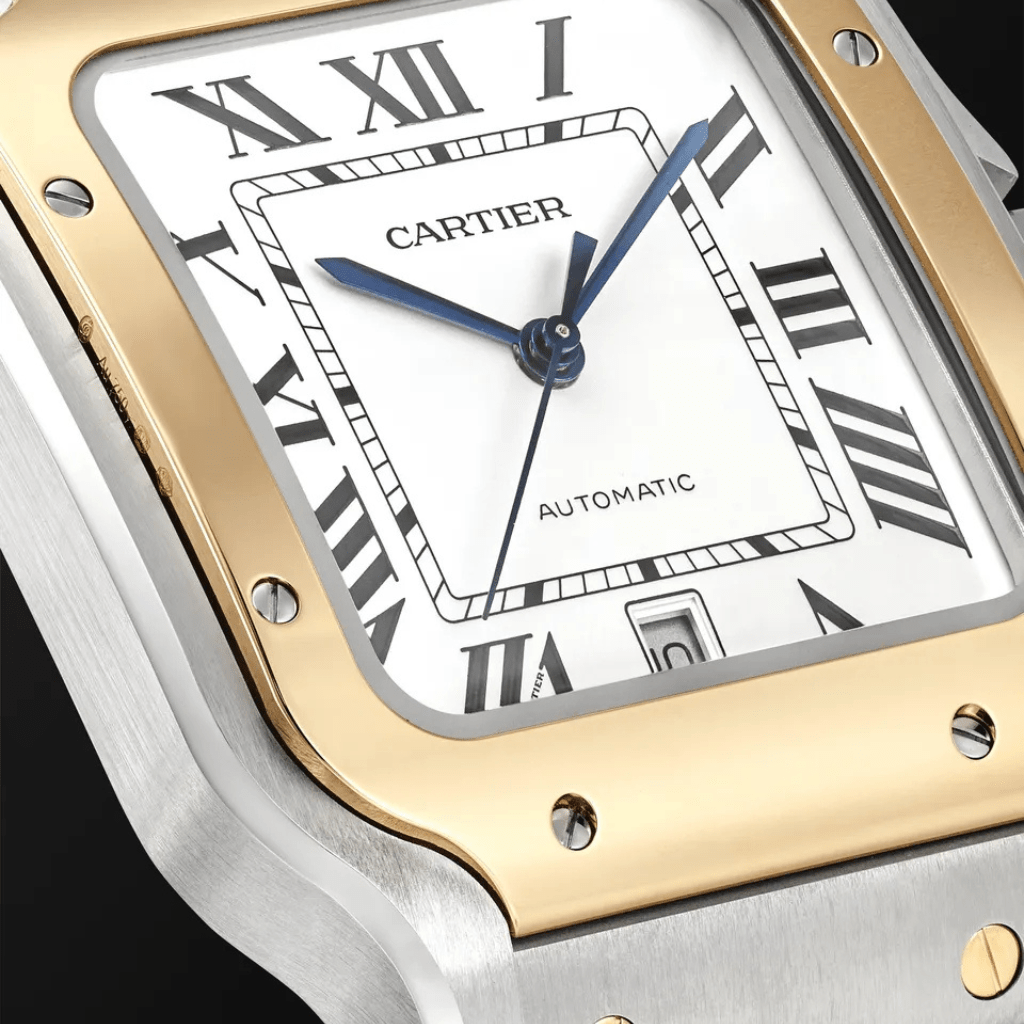 Cartier Santos acero y oro amarillo grande W2SA0009