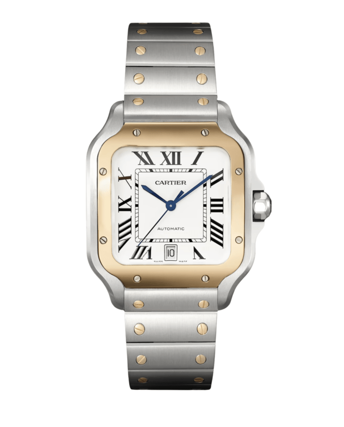 Cartier Santos acero y oro amarillo grande W2SA0009