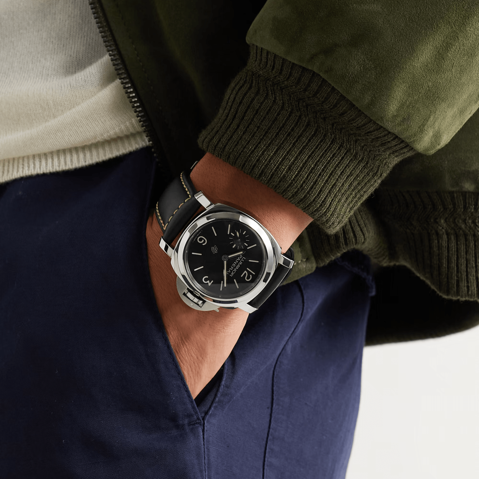 Panerai Luminor Logo PAM01084 de acero 44mm negro