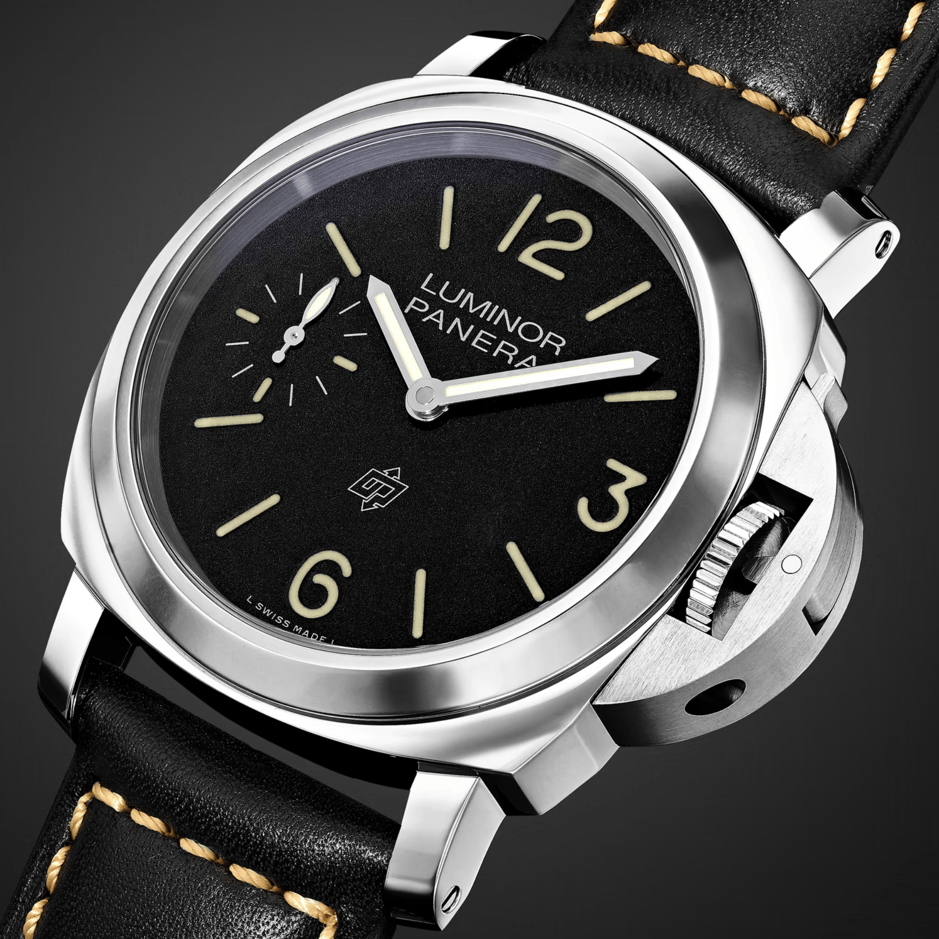 Panerai Luminor Logo PAM01084 de acero 44mm negro