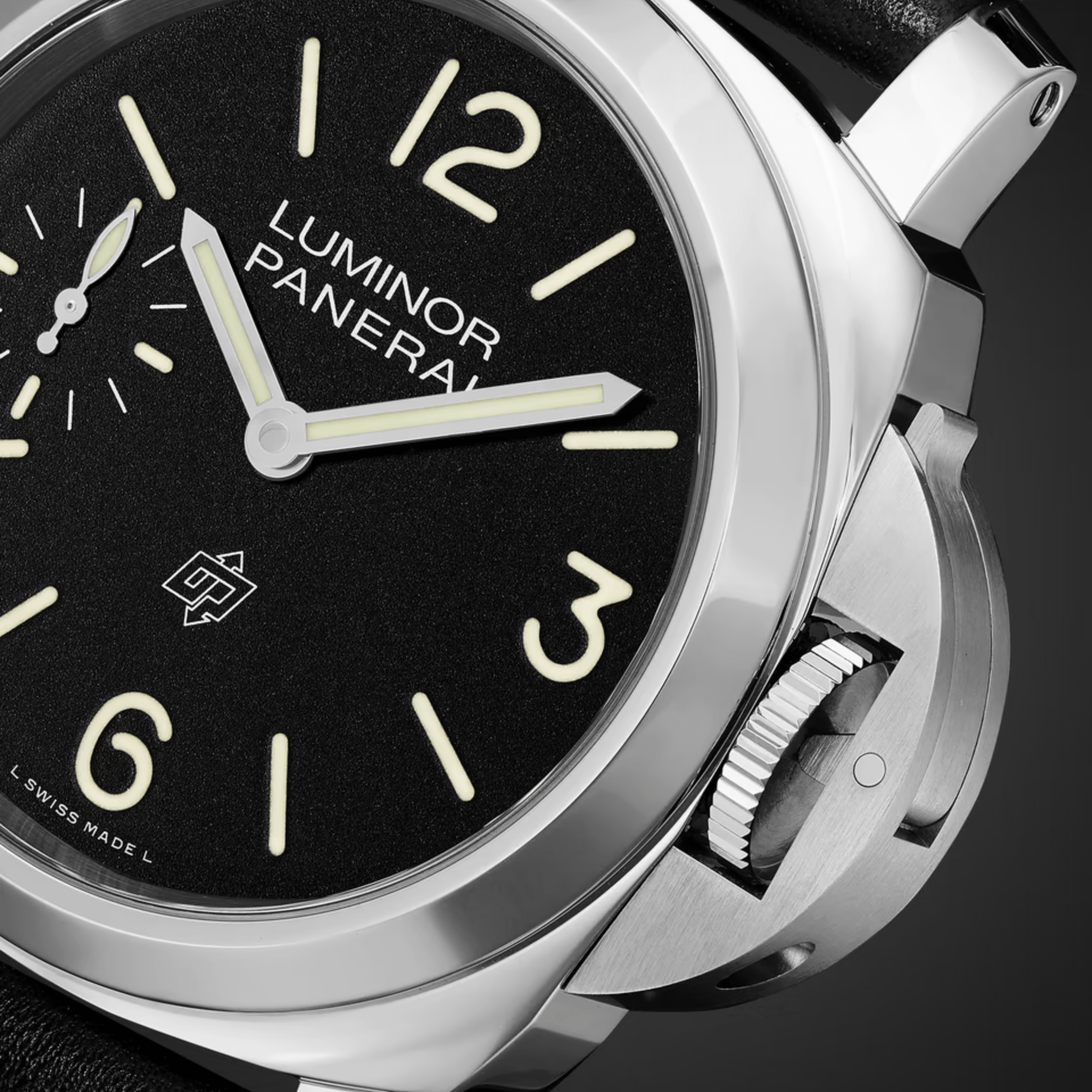 Panerai Luminor Logo PAM01084 de acero 44mm negro