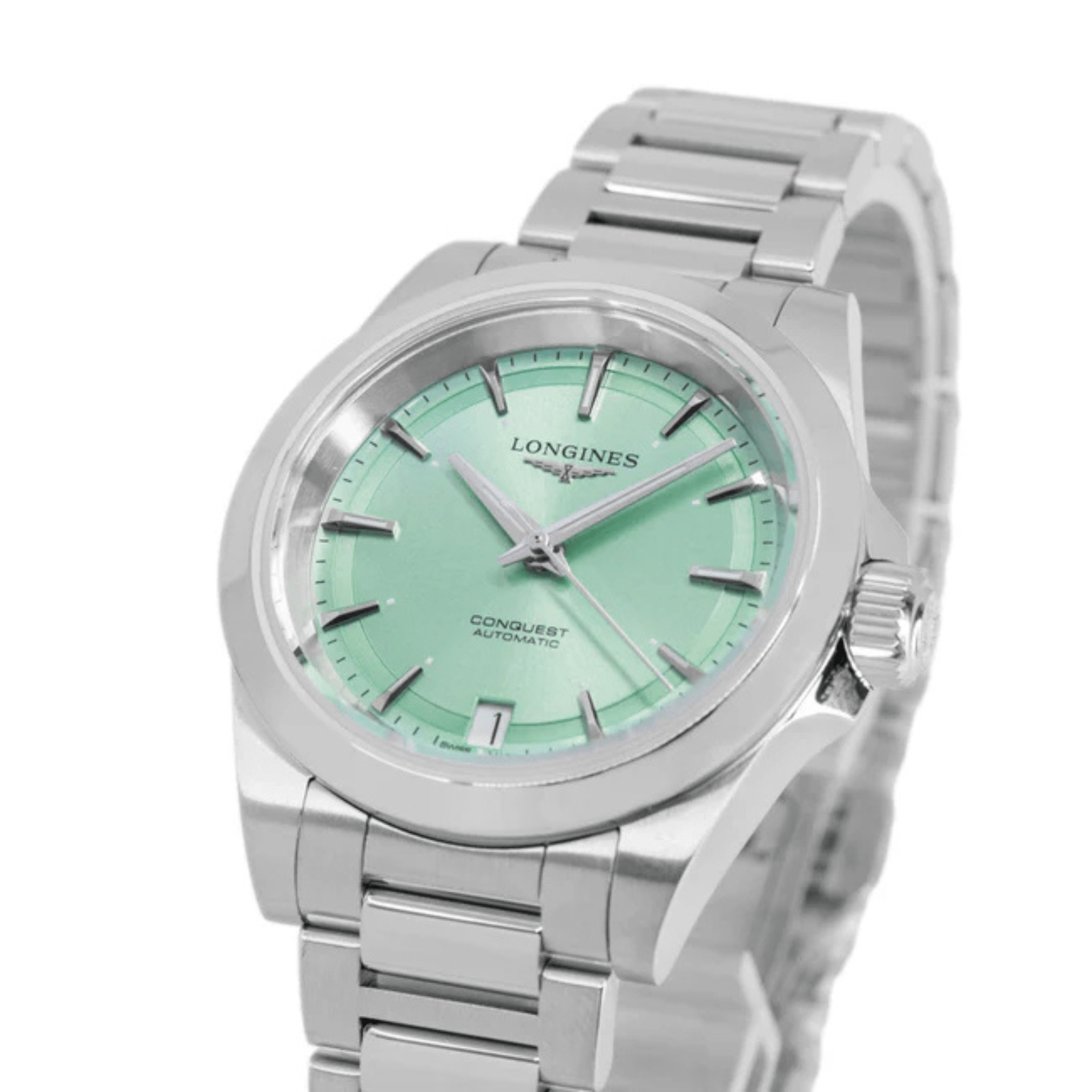 Longines Conquest 34mm esfera Suray Green L3.430.4.02.6