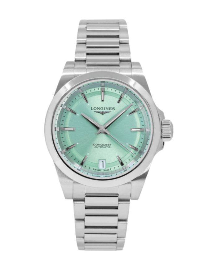 Longines Conquest 34mm esfera Suray Green L3.430.4.02.6