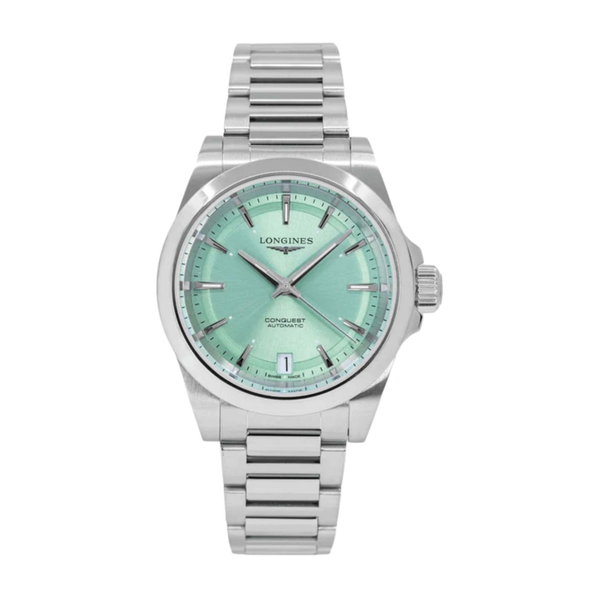 Longines Conquest 34mm esfera Suray Green L3.430.4.02.6