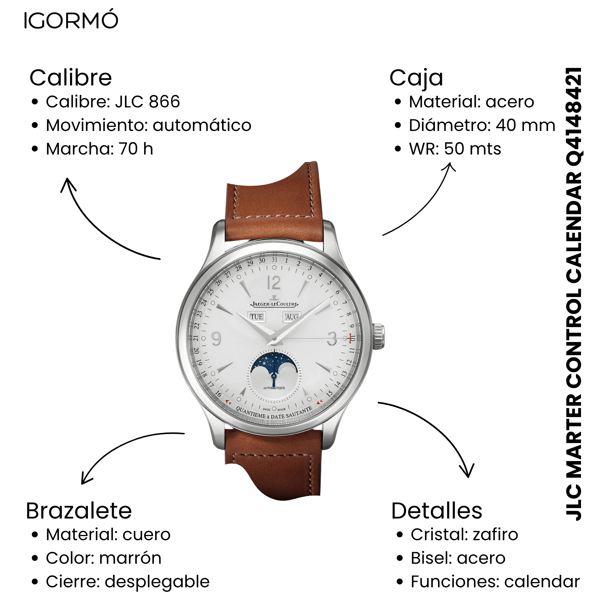Jaeger-LeCoultre Master Control Calendar Q4148421 acero 40mm