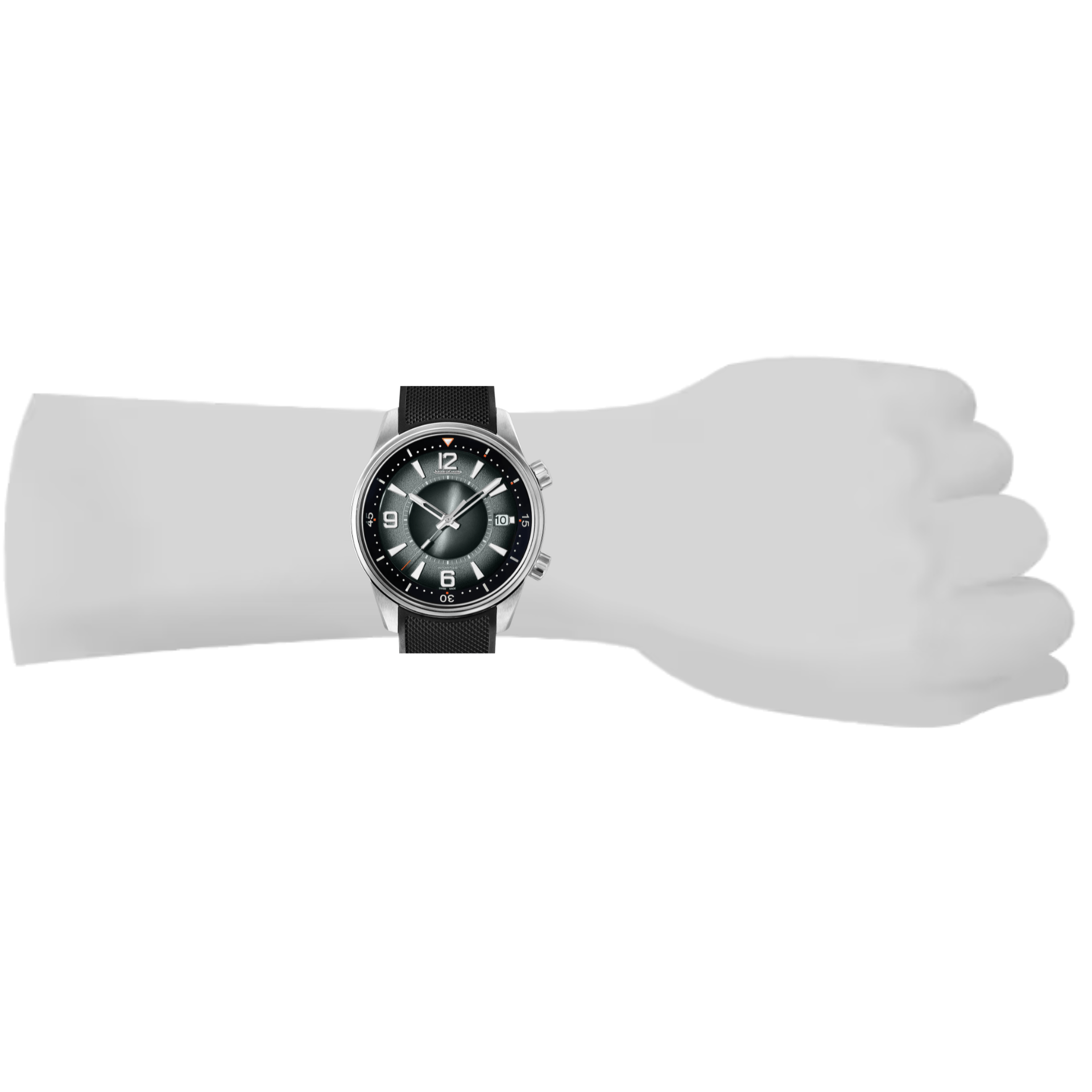 Jaeger-LeCoultre Polaris Date Q9068650 acero 42 mm esfera gray blue correa de caucho