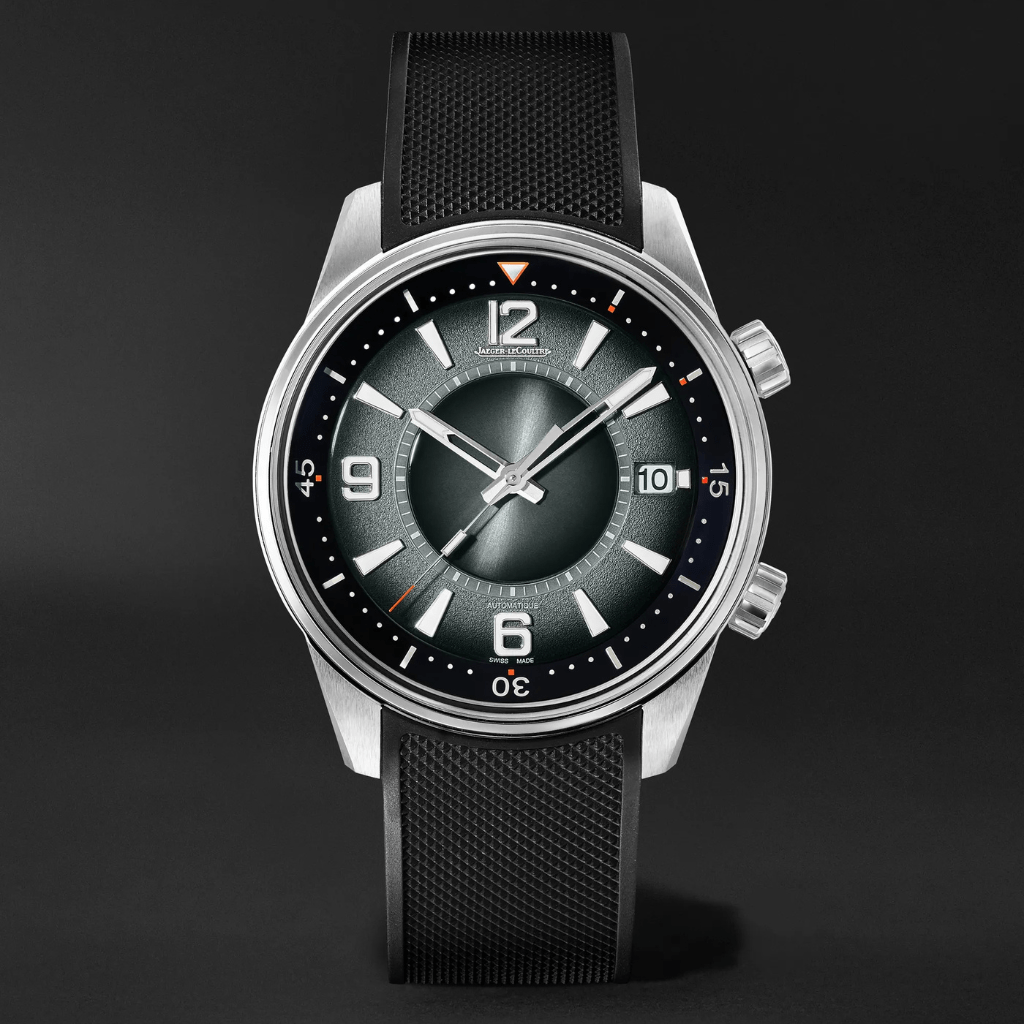 Jaeger-LeCoultre Polaris Date Q9068650 acero 42 mm esfera gray blue correa de caucho