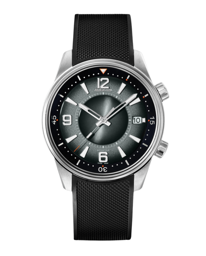 Jaeger-LeCoultre Polaris Date Q9068650 acero 42 mm esfera gray blue correa de caucho