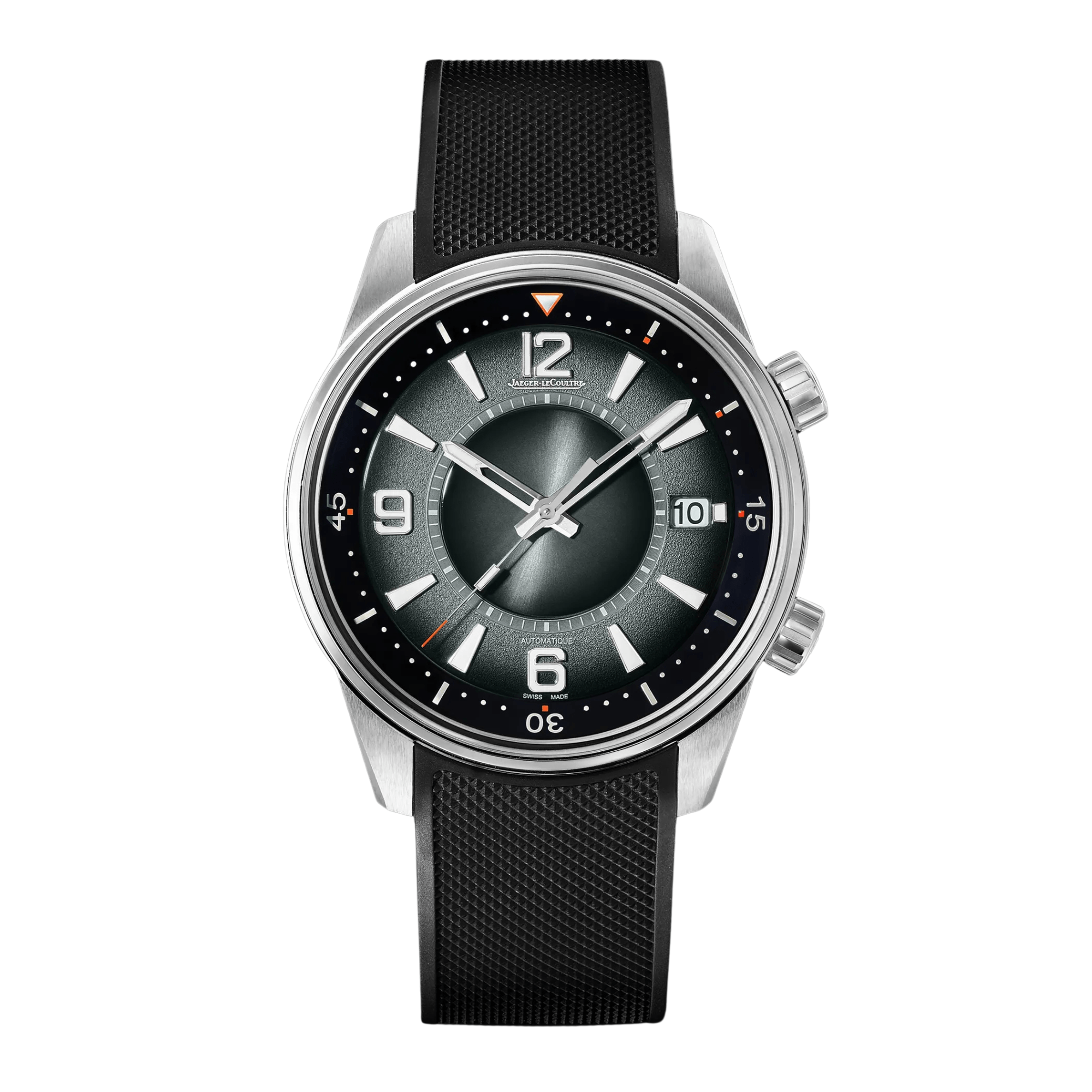 Jaeger-LeCoultre Polaris Date Q9068650 acero 42 mm esfera gray blue correa de caucho