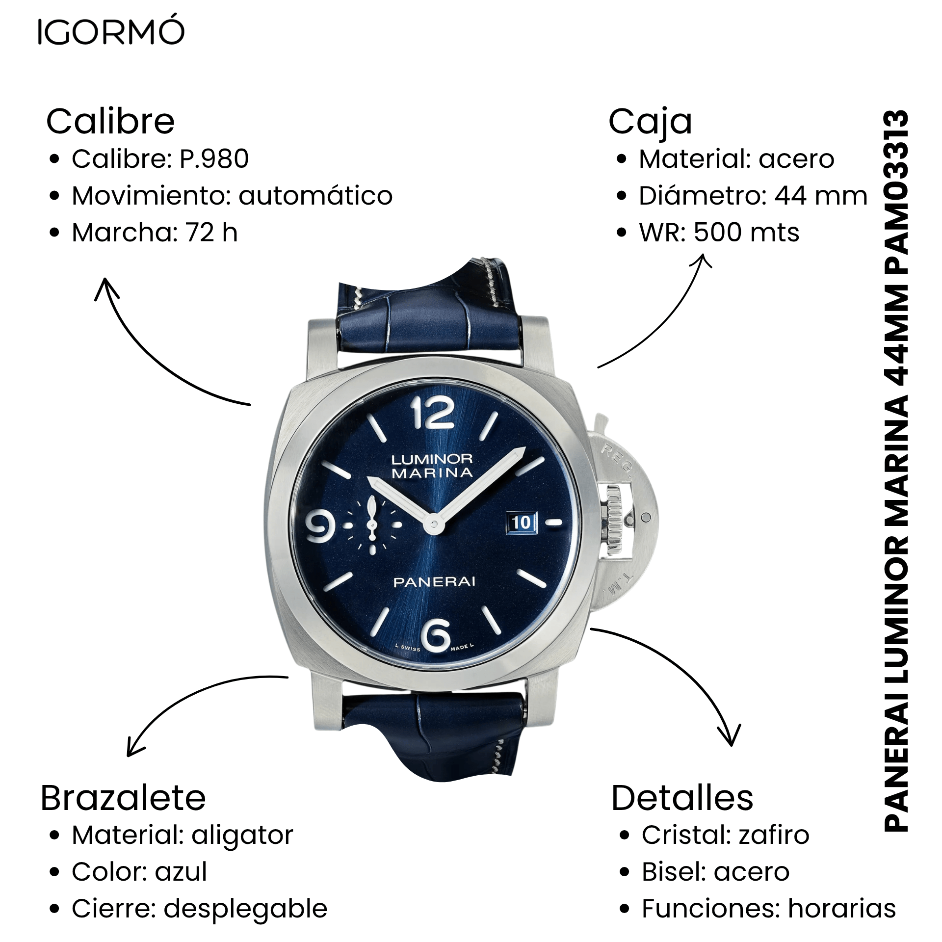Panerai Luminor Marina 44mm PAM03313 calibre P.980