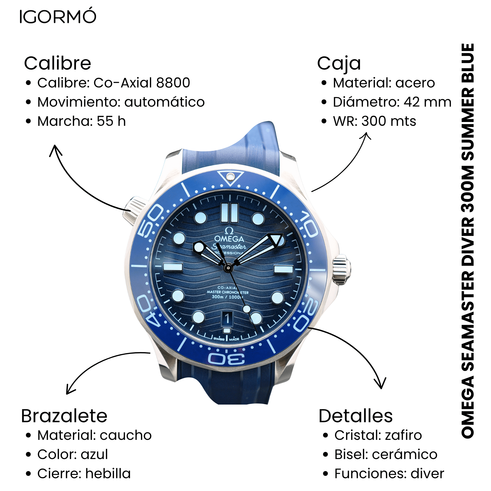 Omega Seamaster Diver 300M Summer Blue 210.32.42.20.03.002