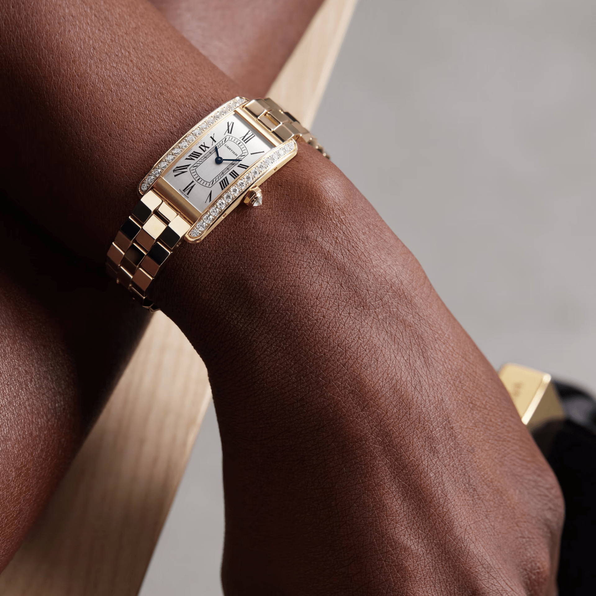Cartier Tank Americaine oro rosa y diamantes wjta0056