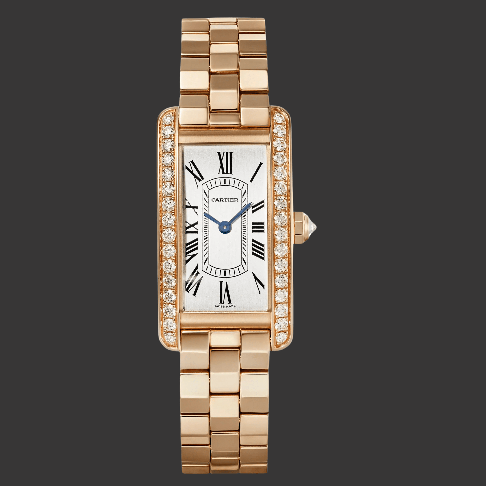 Cartier Tank Americaine oro rosa y diamantes wjta0056