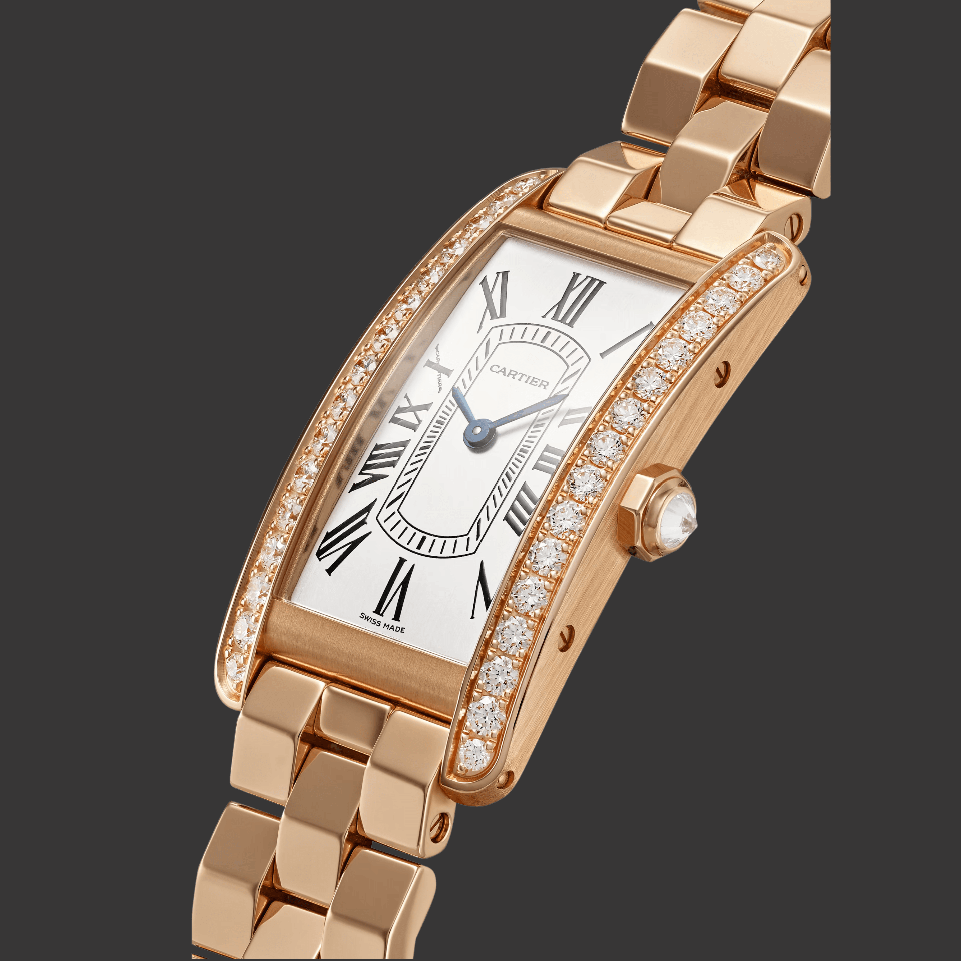 Cartier Tank Americaine oro rosa y diamantes wjta0056