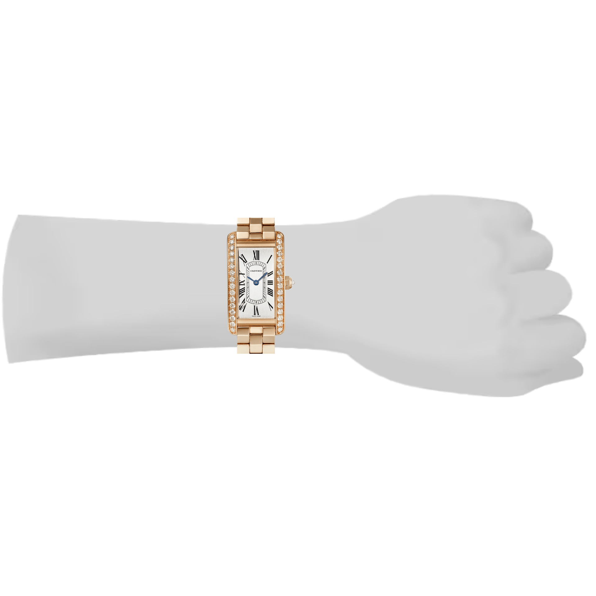 Cartier Tank Americaine oro rosa y diamantes wjta0056