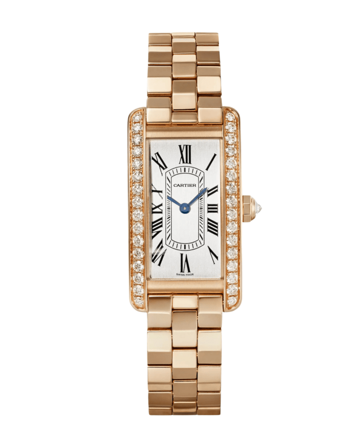 Cartier Tank Americaine oro rosa y diamantes wjta0056